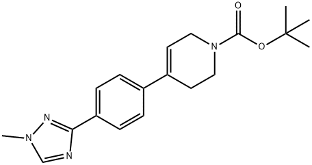 tert-butyl4-(4-(1-methyl-1H-1,2,4-triazol-3-yl)phenyl)-3,6-dihydropyridine-1(2H)-carboxylate 结构式