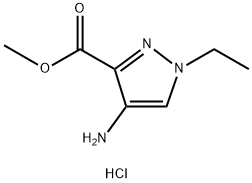 4-氨基-1-乙基-1H-吡唑-3-羧酸甲酯盐酸盐 结构式