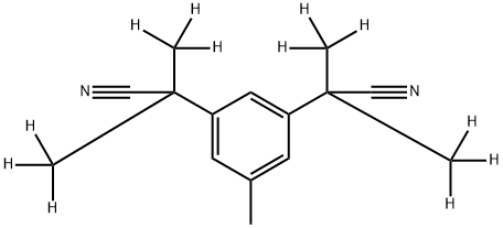 2-[3-(2-cyano-1,1,1,3,3,3-hexadeuteriopropan-2-yl)-5-methylphenyl]-3,3,3-trideuterio-2-(trideuteriomethyl)propanenitrile 结构式