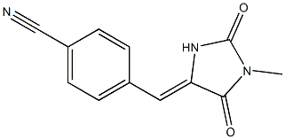 4-[(Z)-(1-methyl-2,5-dioxoimidazolidin-4-ylidene)methyl]benzonitrile 结构式