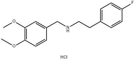 N-(3,4-二甲氧基苄基)-2-(4-氟苯基)乙-1-胺盐酸盐 结构式