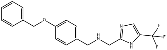 {[4-(benzyloxy)phenyl]methyl}({[4-(trifluoromethyl)-1H-imidazol-2-yl]methyl})amine 结构式