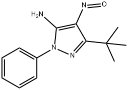 3-tert-butyl-4-nitroso-1-phenyl-1H-pyrazol-5-amine 结构式