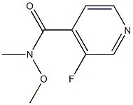 3-氟-N-甲氧基-N-甲基异烟酰胺 结构式