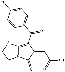 [7-(4-Chloro-benzoyl)-5-oxo-2,3,5,6-tetrahydro-pyrrolo[2,1-b]thiazol-6-yl]-acetic acid 结构式