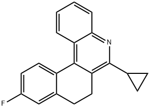 6-Cyclopropyl-10-fluoro-7,8-dihydrobenzo[k]phenanthridine 结构式