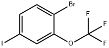 1-Bromo-4-iodo-2-trifluoromethoxy-benzene 结构式