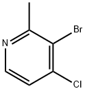 3-BROMO-4-CHLORO-2-METHYLPYRIDINE 结构式