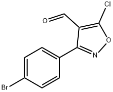 3-(4-bromophenyl)-5-chloro-1,2-oxazole-4-carbaldehyde 结构式