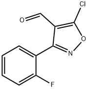 5-chloro-3-(2-fluorophenyl)-1,2-oxazole-4-carbaldehyde 结构式