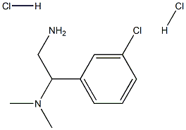 1-(3-氯苯基)-N1,N1-二甲基乙烷-1,2-二胺盐酸盐 结构式