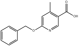 4-甲基-6-(苯基甲氧基)吡啶-3-羧酸 结构式