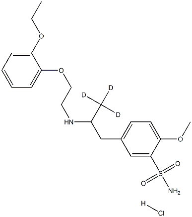 2-methoxy-5-[3,3,3-trideuterio-2-[2-(2-ethoxyphenoxy)ethylamino]propyl]benzenesulfonamide:hydrochloride 结构式