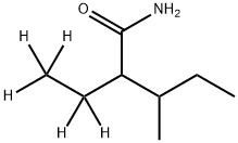 3-methyl-2-(1,1,2,2,2-pentadeuterioethyl)pentanamide 结构式