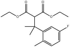 diethyl 2-(2-(5-fluoro-2-methylphenyl)propan-2-yl)malonate 结构式