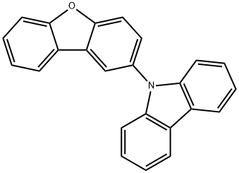 9-(二苯并[ B,D ]呋喃 -2- 基)-9-H-咔唑 结构式