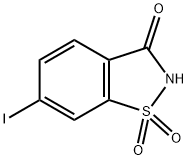 6-碘-1,2-苯并异噻唑-3(2H)-酮 1,1-二氧化物 结构式