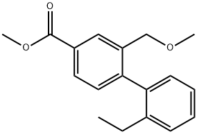 METHYL 2-ETHYL-2-(METHOXYMETHYL)-[1,1-BIPHENYL]-4-CARBOXYLATE 结构式