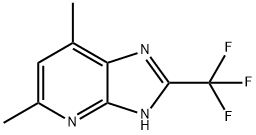 5,7-Dimethyl-2-trifluoromethyl-3H-imidazo[4,5-b]pyridine 结构式