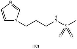 N-(3-(1H-咪唑-1-基)丙基)甲磺酰胺盐酸盐 结构式