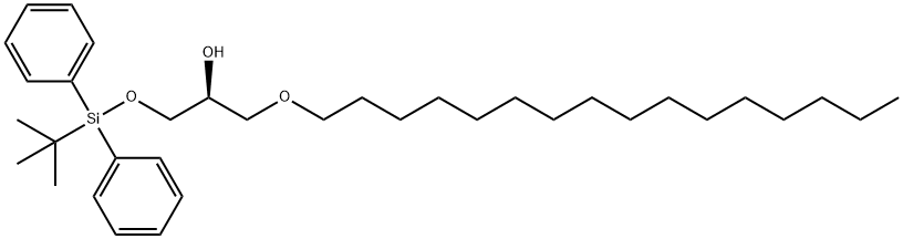 3-O-hexadecyl-1-O-(tert-butyldiphenylsilyl)-sn-glycerol 结构式