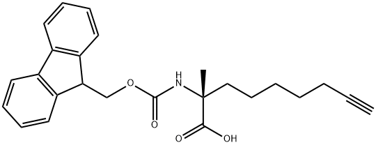 8-Nonynoic acid, 2-[[(9H-fluoren-9-
ylmethoxy)carbonyl]amino]-2-methyl-, (2R)- 结构式