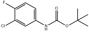 (3-氯-4-氟苯基)氨基甲酸叔丁酯 结构式