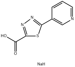 SODIUM 5-(PYRIDIN-3-YL)-1,3,4-THIADIAZOLE-2-CARBOXYLATE 结构式