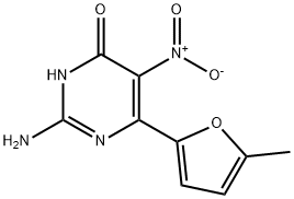 2-AMINO-6-(5-METHYLFURAN-2-YL)-5-NITROPYRIMIDIN-4-OL 结构式