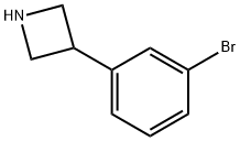3-(3-溴苯基)氮杂环丁烷 结构式