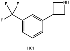 3-(3-(三氟甲基)苯基)氮杂环丁烷盐酸盐 结构式