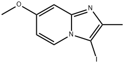 3-碘-7-甲氧基-2-甲基咪唑并[1,2-A]吡啶 结构式