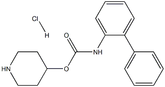 哌啶-4-基 [1,1'-联苯]-2-基氨基甲酸酯盐酸盐 结构式