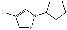 4-chloro-1-cyclopentyl-1H-pyrazole 结构式
