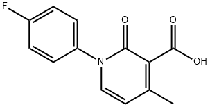 1-(4-FLUOROPHENYL)-4-METHYL-2-OXO-1,2-DIHYDROPYRIDINE-3-CARBOXYLIC ACID 结构式