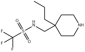 1,1,1-三氟-N-((4-丙基哌啶-4-基)甲基)甲磺酰胺 结构式