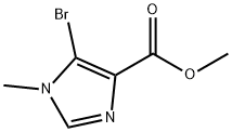 5-溴-1-甲基-1H-咪唑-4-羧酸甲酯 结构式