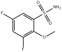 3,5-二氟-2-甲氧基苯磺酰胺 结构式