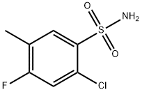 2-氯-4-氟-5-甲基苯-1-磺酰胺 结构式