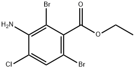 ETHYL 3-AMINO-2,6-DIBROMO-4-CHLOROBENZOATE 结构式