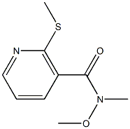 N-methoxy-N-methyl-2-(methylthio)nicotinamide 结构式