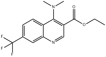 4-Dimethylamino-7-trifluoromethyl-quinoline-3-carboxylic acid ethyl ester 结构式