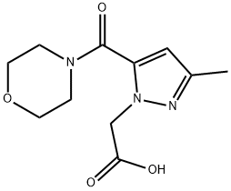 [3-Methyl-5-(morpholine-4-carbonyl)-pyrazol-1-yl]-acetic acid 结构式