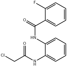 N-[2-(2-Chloro-acetylamino)-phenyl]-2-fluoro-benzamide 结构式