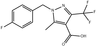 1-(4-Fluoro-benzyl)-5-methyl-3-trifluoromethyl-1H-pyrazole-4-carboxylic acid 结构式