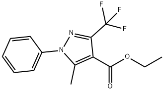 5-Methyl-1-phenyl-3-trifluoromethyl-1H-pyrazole-4-carboxylic acid ethyl ester 结构式