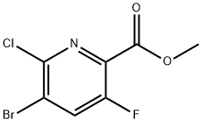 5-溴-6-氯-3-氟吡啶甲酸甲酯 结构式