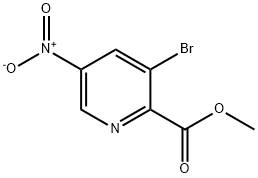 3-溴-5-硝基吡啶甲酸甲酯 结构式