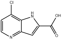 7-氯-1H-吡咯并[3,2-B]吡啶-2-羧酸 结构式
