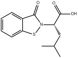 (S)-4-甲基-2-(3-氧代苯并[D]异噻唑-2(3H)-基)戊OICACID 结构式
